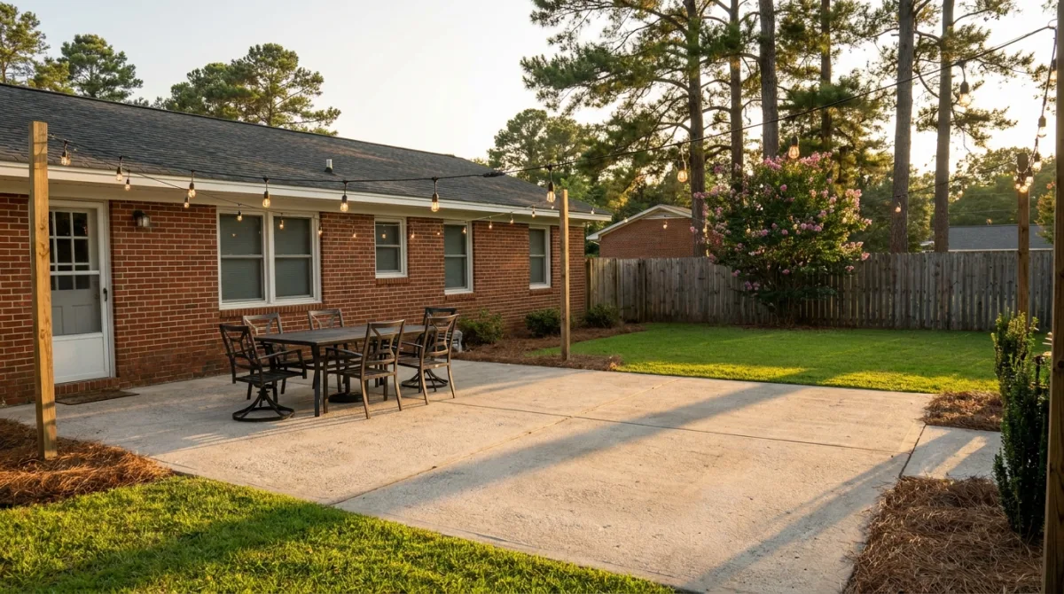 Concrete patio in Fayetteville NC