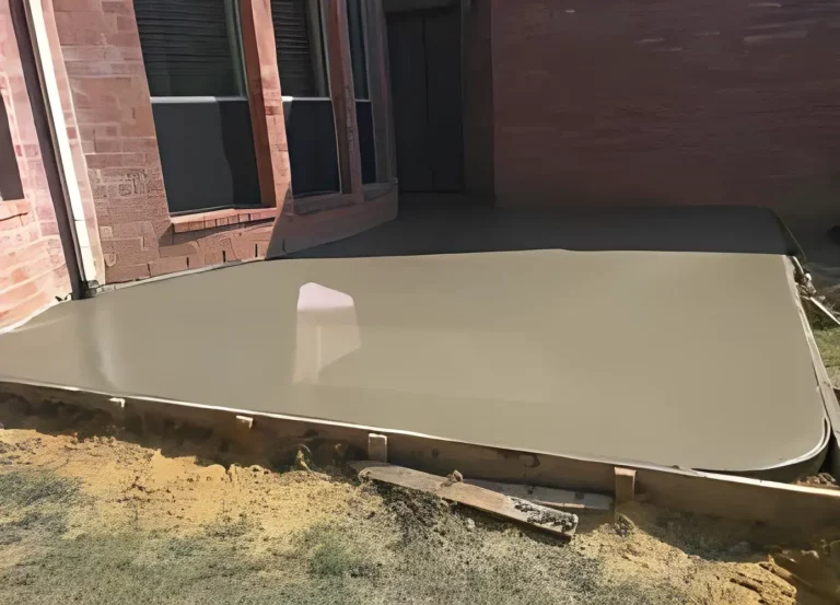 Smooth cement patio in Fayetteville NC