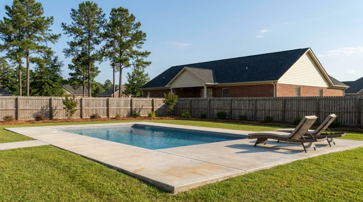 Pool deck in Fayetteville NC