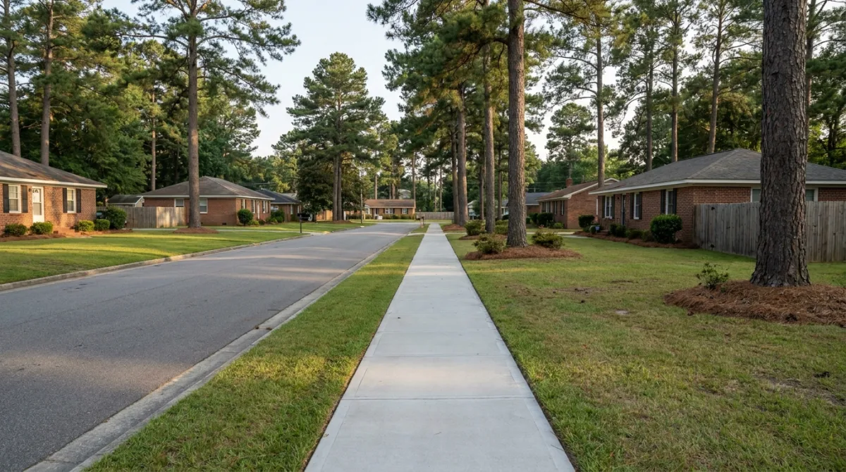 Concrete sidewalk in Fayetteville NC