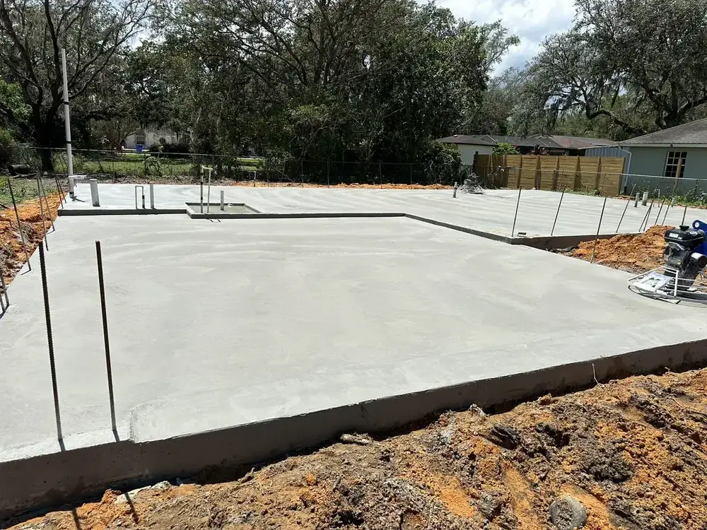 Concrete slab foundation in Fayetteville NC