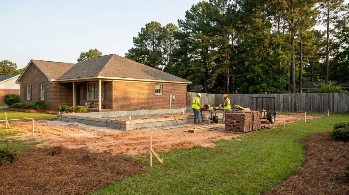 Stem wall foundation installation