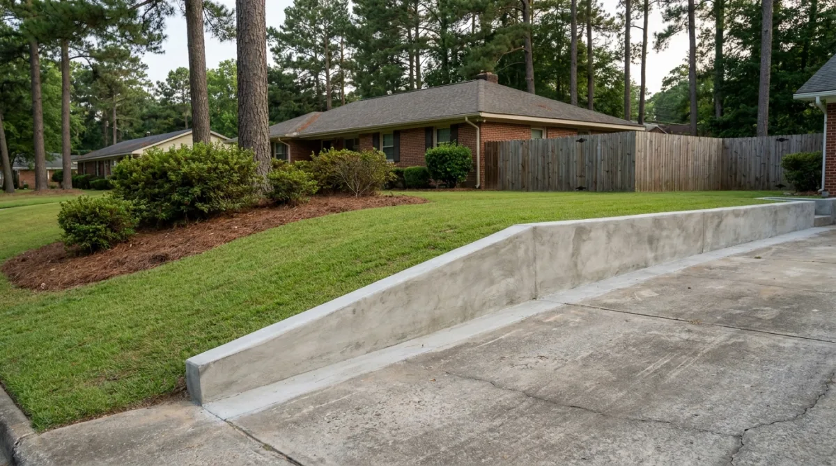 Lakefront retaining wall in Cumberland County