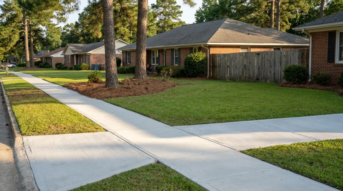 Residential sidewalk in Cumberland County