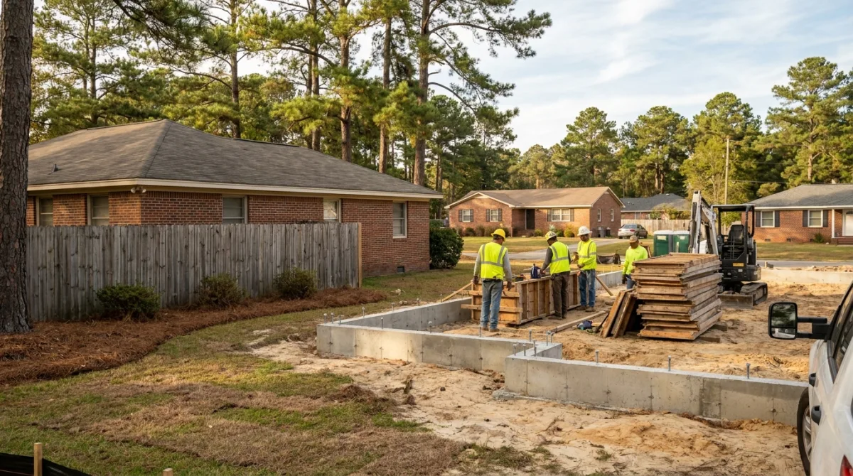 Foundation construction in Cumberland County