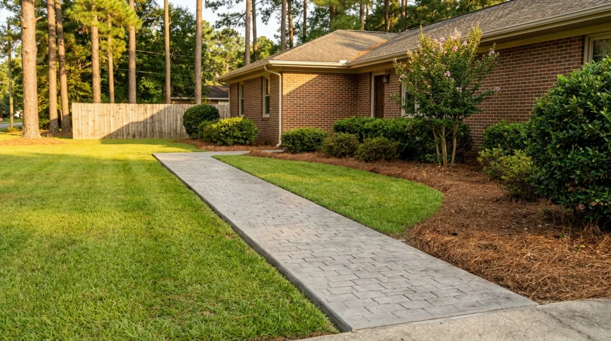 Decorative stamped concrete in Cumberland County